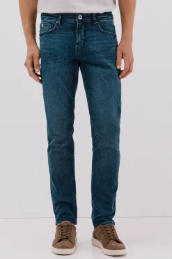 Cortefiel Pantalón vaquero slim fit Azul oscuro Discount