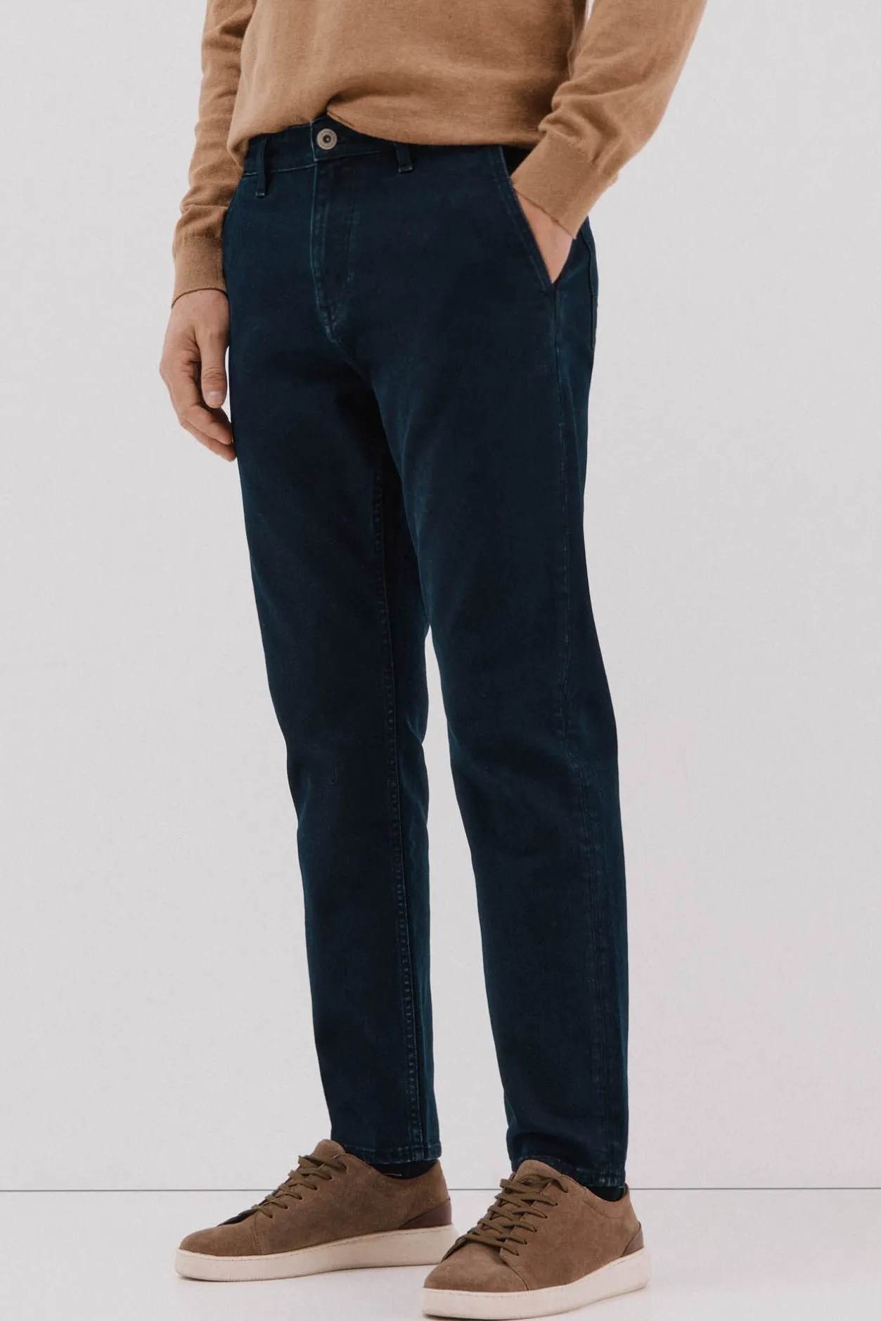 Cortefiel Pantalón vaquero tapered fit Azul marino Discount