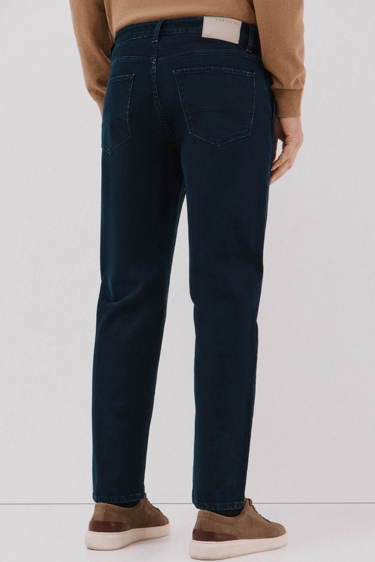 Cortefiel Pantalón vaquero tapered fit Azul marino Discount