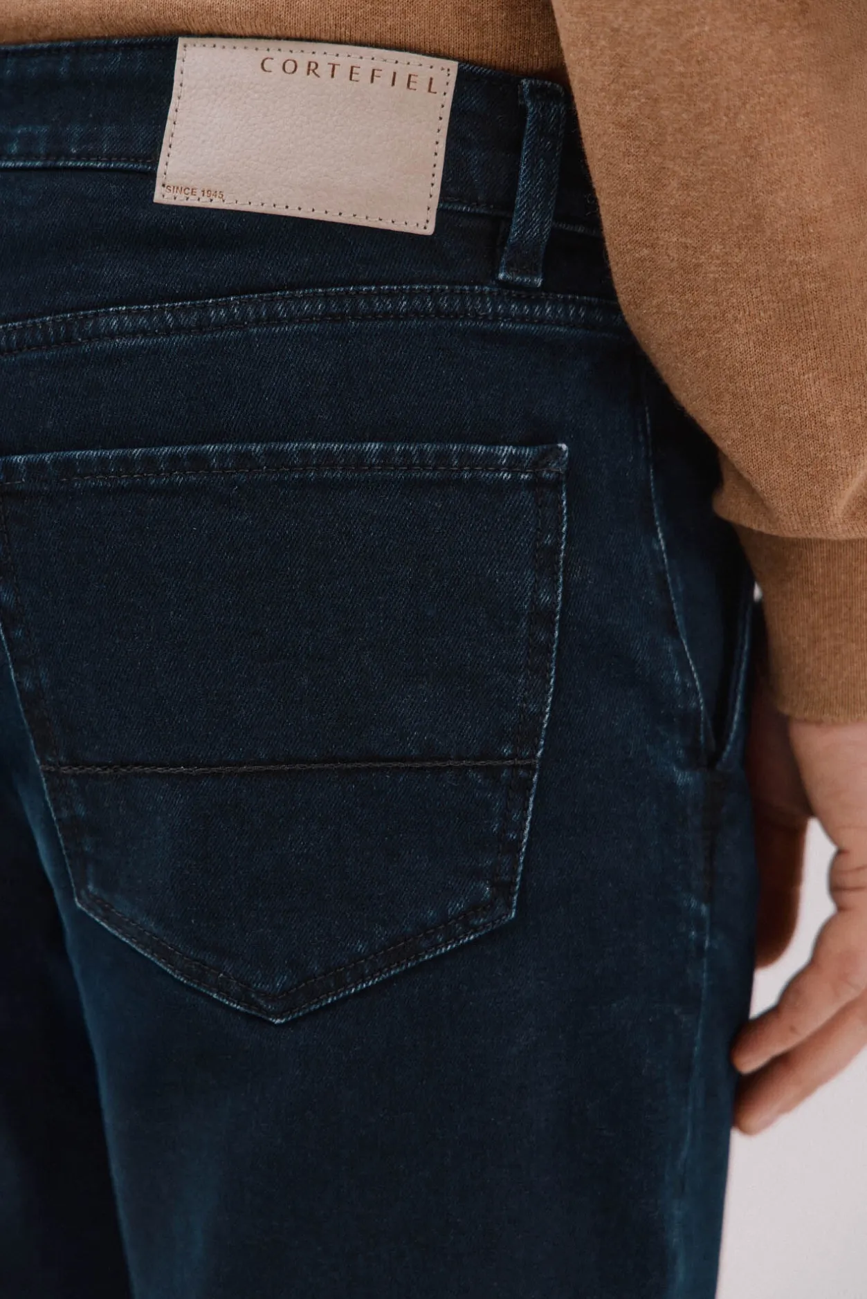 Cortefiel Pantalón vaquero tapered fit Azul marino Discount