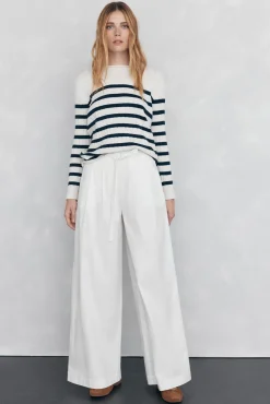 Pedro del Hierro Pantalón wide leg Blanco New