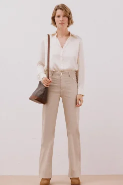 Cortefiel Pantalones buttons Marfil Hot