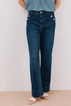 Cortefiel Pantalones buttons Azul Discount