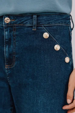 Cortefiel Pantalones buttons Azul Discount