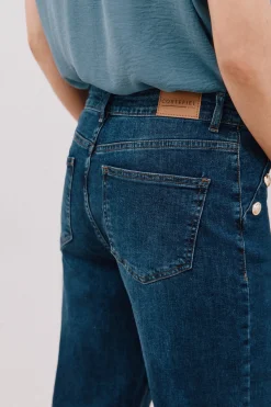 Cortefiel Pantalones buttons Azul Discount