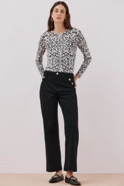 Cortefiel Pantalones buttons Negro Outlet