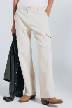 Springfield Pantalones cargo algodón nude Hot