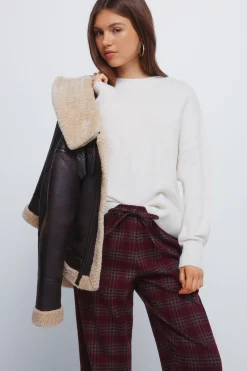 Springfield Pantalones jogger cuadros burdeos Sale