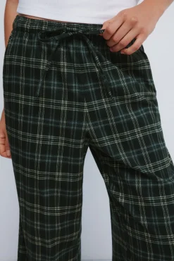 Springfield Pantalones jogger cuadros verde