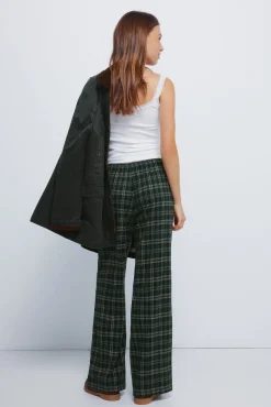 Springfield Pantalones jogger cuadros verde