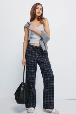 Springfield Pantalones jogger cuadros azul Discount