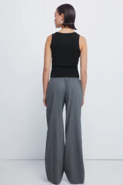 Springfield Pantalones jogger rayas lurex gris Best