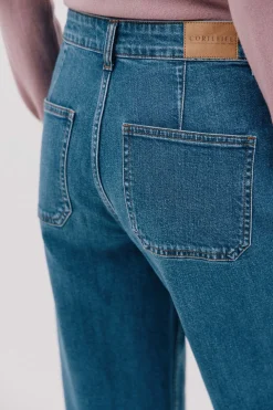 Cortefiel pantalones marine bolsillos Azul