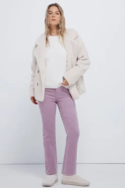 Springfield Pantalones pana kick flare morado/lila Sale