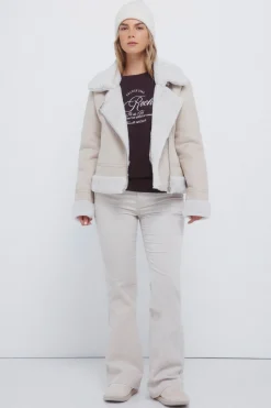 Springfield Pantalones pana low flare marr&oacute;n Sale