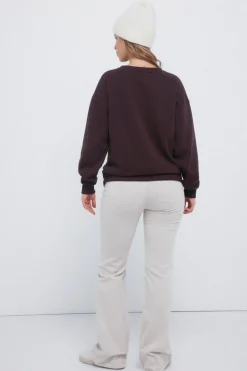 Springfield Pantalones pana low flare marr&oacute;n Sale