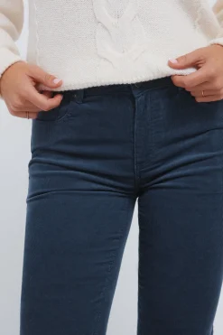 Springfield Pantalones pana low flare azul Online