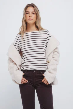 Springfield Pantalones pana low flare marr&oacute;n Best