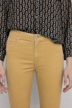 Pedro del Hierro Pantalones pana push up Beige Hot