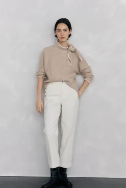 Pedro del Hierro Pantalones pana slim classic Blanco Discount