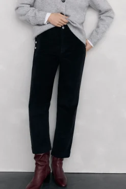 Pedro del Hierro Pantalones pana slim classic Negro Sale