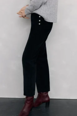 Pedro del Hierro Pantalones pana slim classic Negro Sale