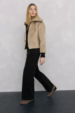 Pedro del Hierro Pantalones pana wide leg classic Verde Discount