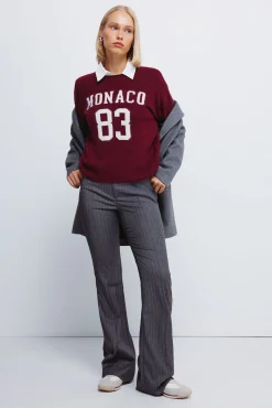 Springfield Pantalones rayas flare gris Online