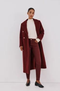 Cortefiel Pantalones Sensational color Granate Sale