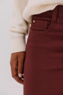 Cortefiel Pantalones Sensational color Granate Sale