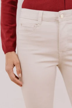 Cortefiel Pantalones Sensational color Marfil Clearance