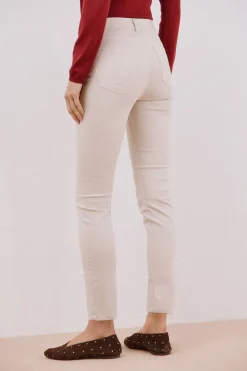 Cortefiel Pantalones Sensational color Marfil Clearance