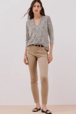 Cortefiel Pantalones Sensational color Beige Hot