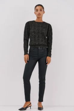 Cortefiel Pantalones sensational resinados Negro Discount