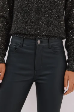 Cortefiel Pantalones sensational resinados Negro Discount