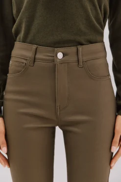 Cortefiel Pantalones sensational resinados Verde Best