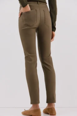 Cortefiel Pantalones sensational resinados Verde Best