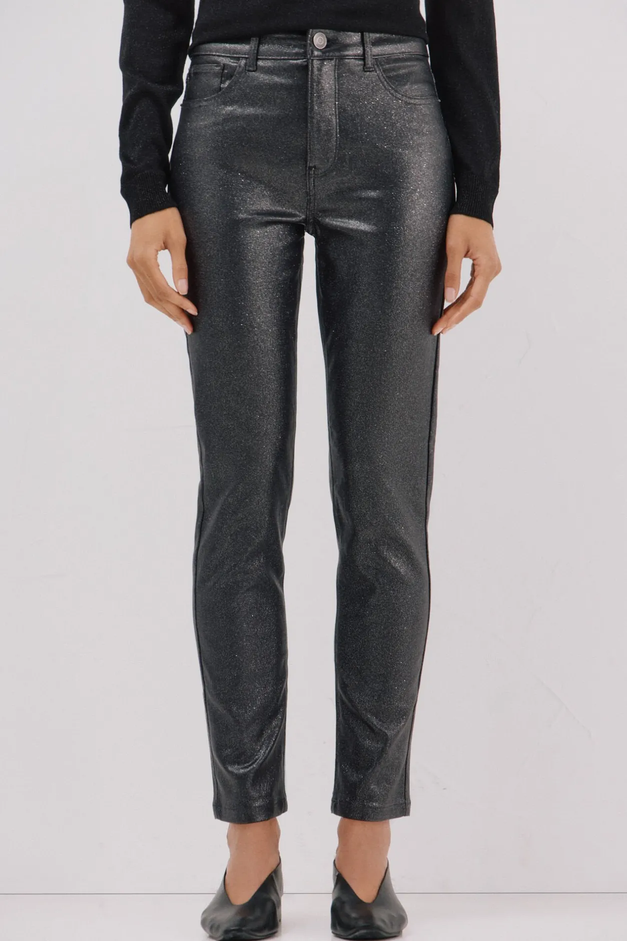 Cortefiel Pantalones sensational resinados Gris Clearance