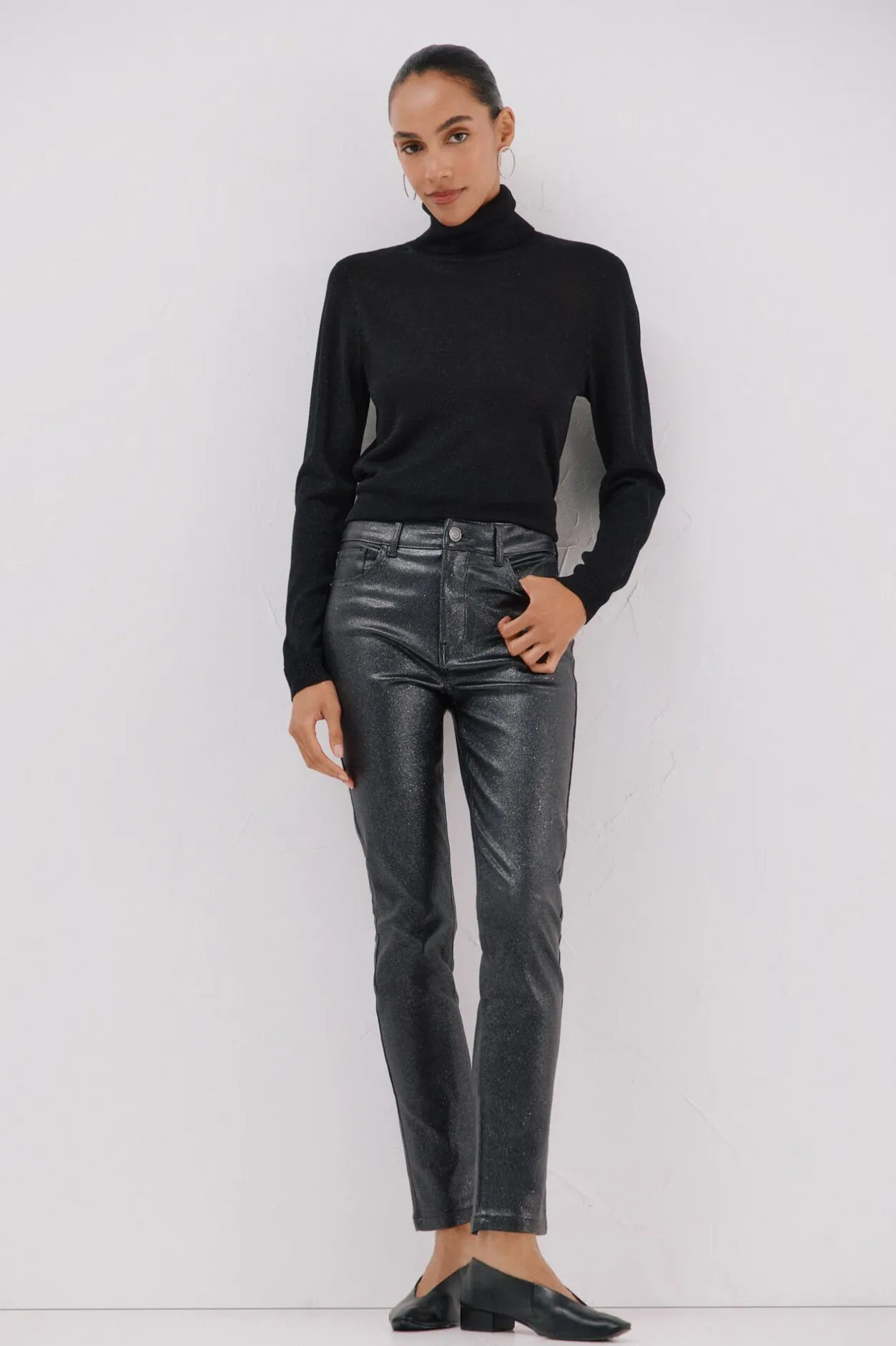 Cortefiel Pantalones sensational resinados Gris Clearance