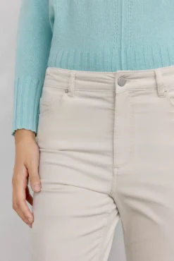 Pedro del Hierro Pantalones terciopelo flare cropped Crudo Outlet