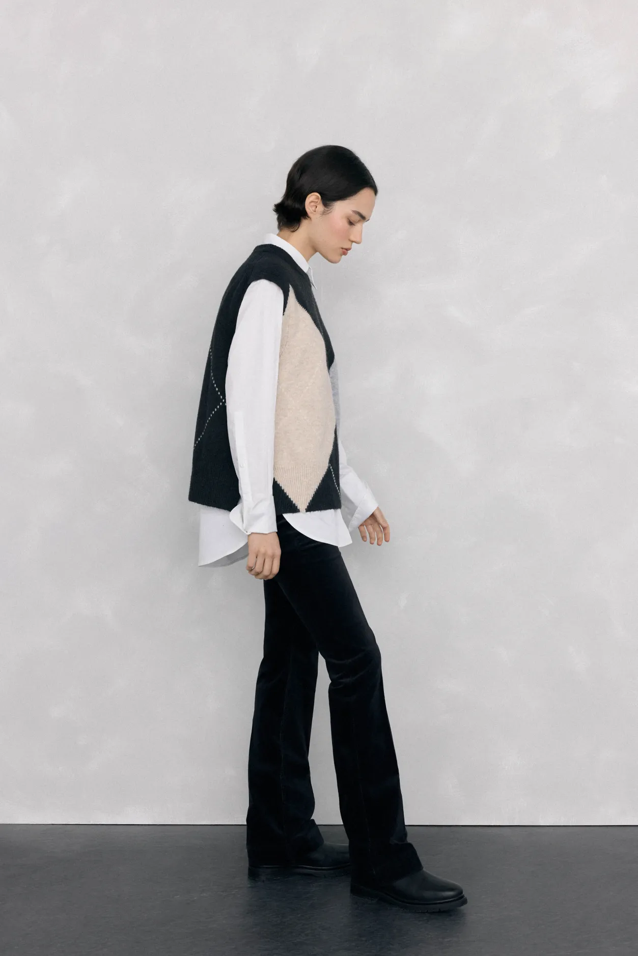 Pedro del Hierro Pantalones terciopelo push up flare Negro Best