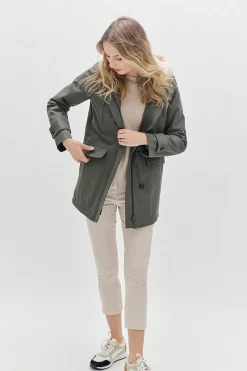 Caroll Parka 100% algodón Verde