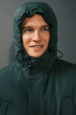 Cortefiel Parka 4 bolsillos Verde oscuro New