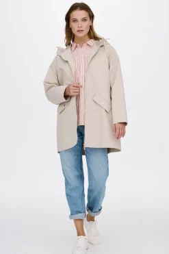 Vila Parka 3/4 con capucha Gris Clearance