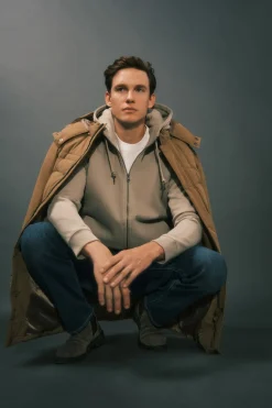 Cortefiel Parka acolchada Camel New