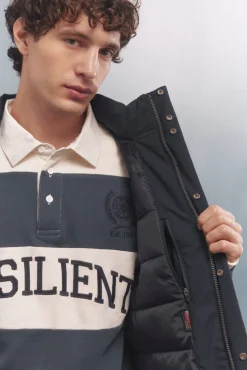 Springfield Parka acolchada térmica azul Clearance