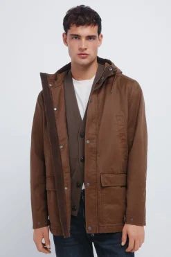 Springfield Parka algodón beige