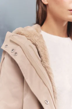 Springfield Parka capucha 2 en 1 repelente al agua beige Online