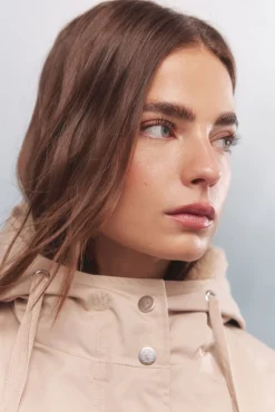 Springfield Parka capucha 2 en 1 repelente al agua beige Online