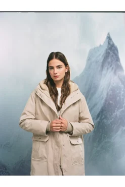 Springfield Parka capucha 2 en 1 repelente al agua beige Online